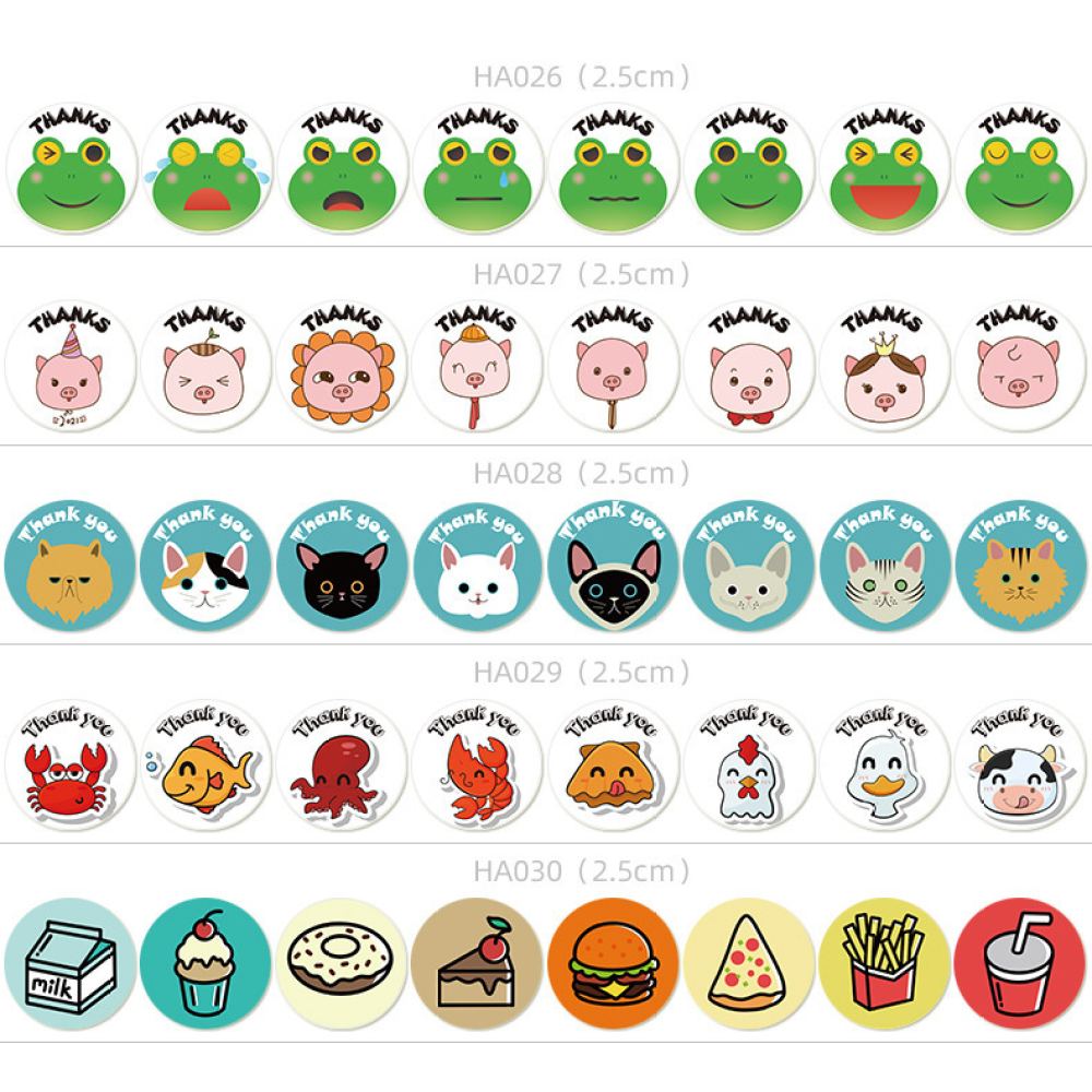 Cute Animal Stickers | Wholesale Thank You Stickers